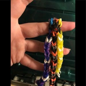 Rainbow loom colorful key chains